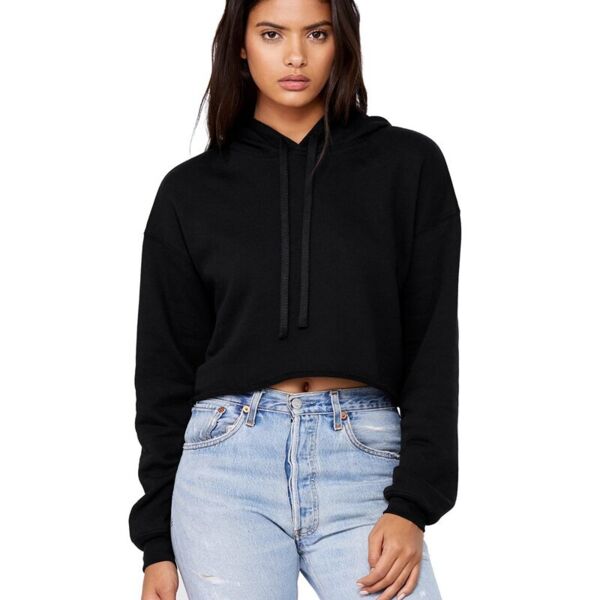 Women's Crop Fleece Hoodie Sweatshirt Thumbnail