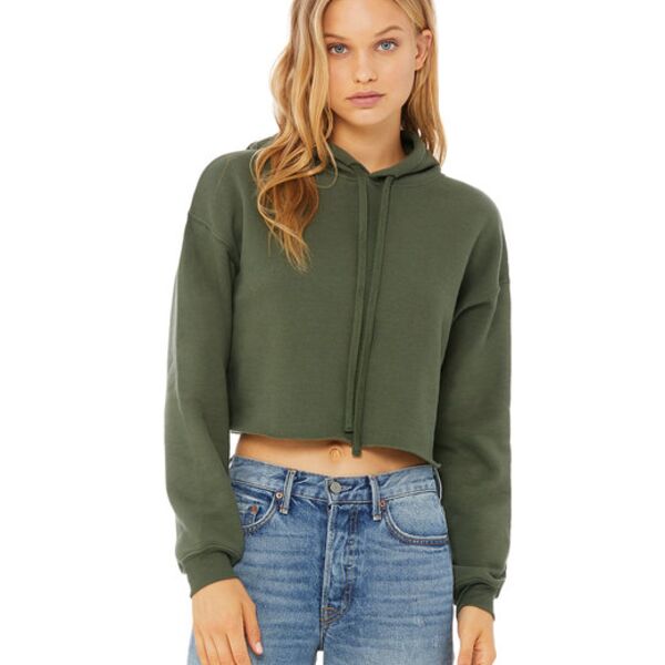 Ladies' Cropped Fleece Hoodie Thumbnail