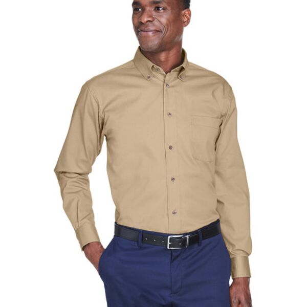 Men's Tall Easy Blend™ Long-Sleeve Twill Shirt with Stain-Release Thumbnail