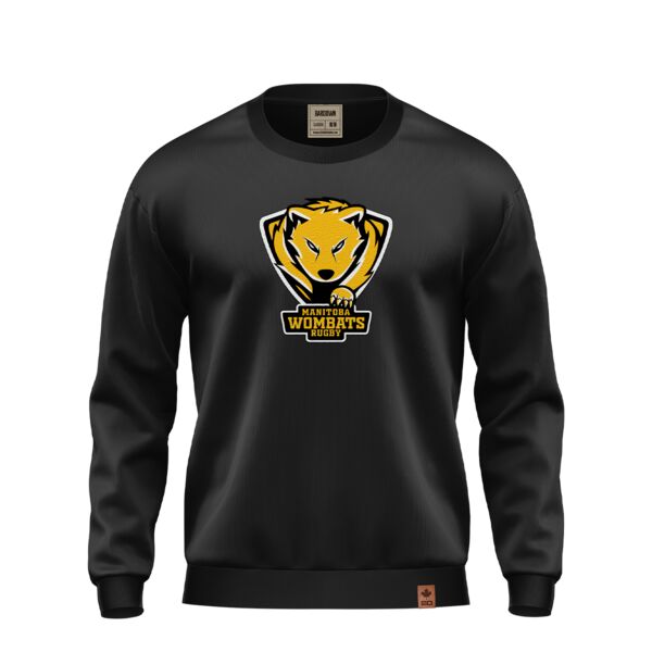 Manitoba Rugby Adult Fleece Crewneck Black Thumbnail