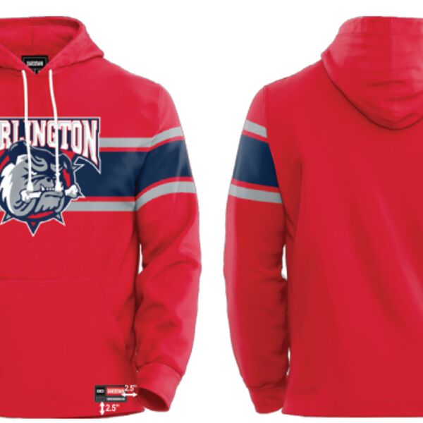 Burlington Bulldogs Stripe Show Hoodie Youth  Thumbnail