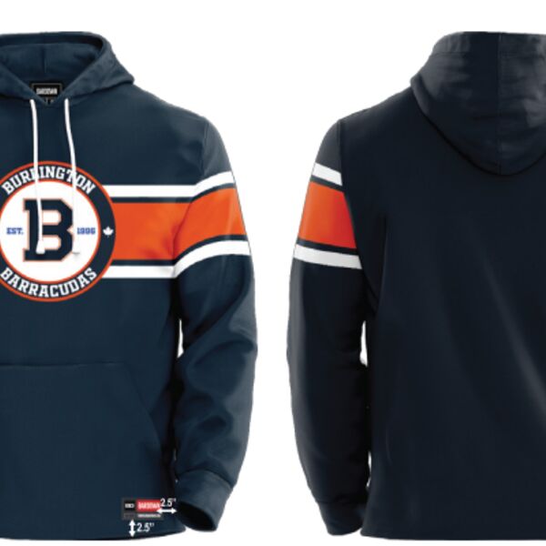  Burlington Barracudas Stripe Show Hoodie  Thumbnail