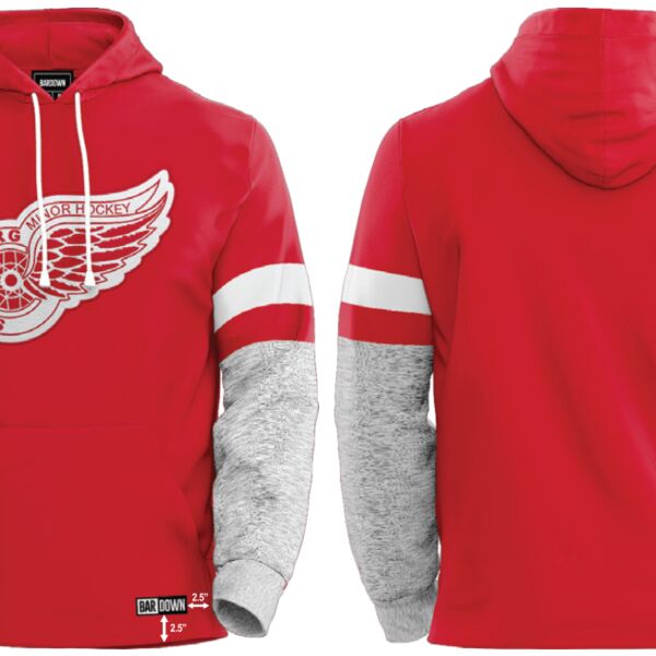 Schomberg Redwings Striper Streetwear Hoodie Youth  Thumbnail