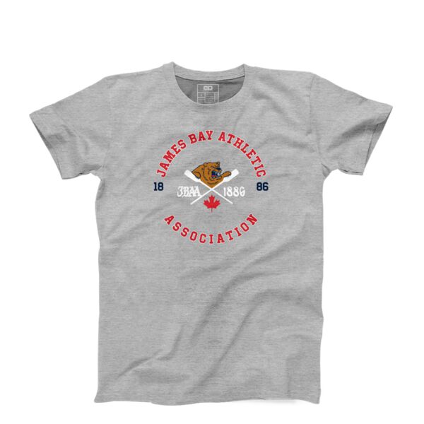 James Bay Athletic Association  Adult Face-off-Tshirt Grey Thumbnail