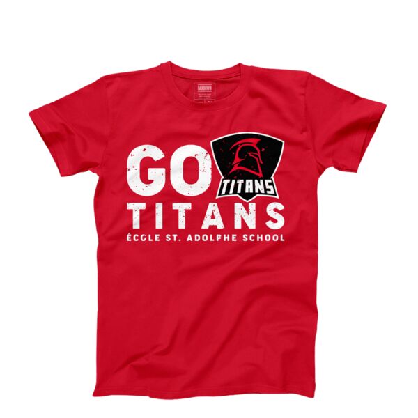 École St. Adolphe School Student Go Titans T-shirt Youth Red Thumbnail
