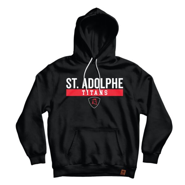 École St. Adolphe School Student Locker Room Hoodie Adult Black Thumbnail