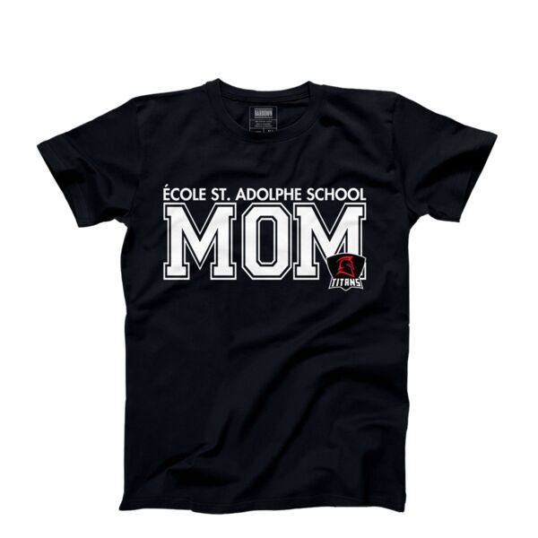 École St. Adolphe School Student Mom T-shirt Black  Thumbnail