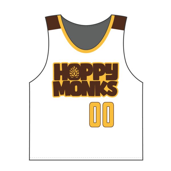 Happy Monks Lacrosse Reversible Adult Jersey White Thumbnail