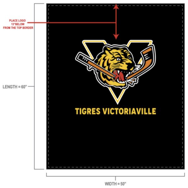 Victoriaville Tigres Sublimated Blanket Thumbnail