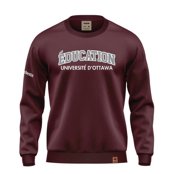 Uottawa Classic Crewneck Maroon French Thumbnail
