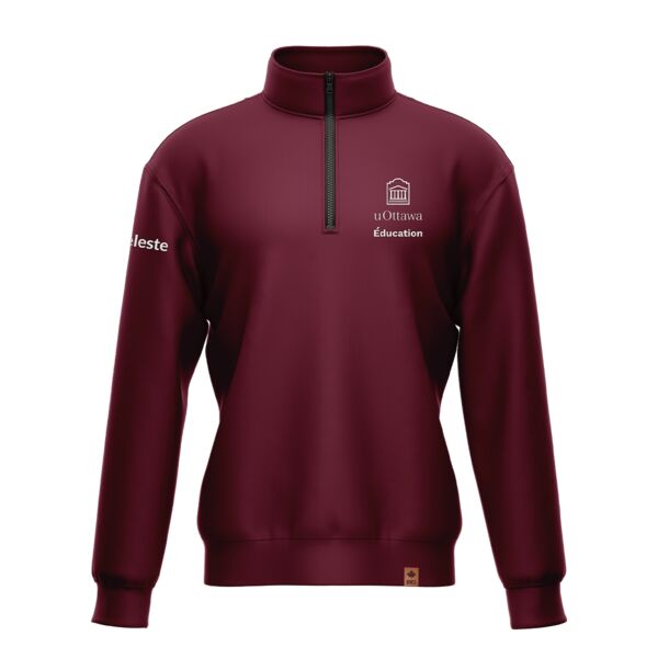 Uottawa Classic 1/4 Zip Maroon French  Thumbnail