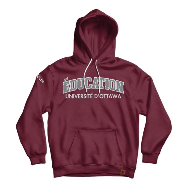 Uottawa Classic Hoodie Maroon French Thumbnail