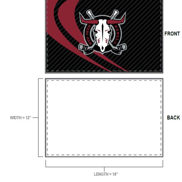 Red Deer Rebels Sublimated Skate Towel  Thumbnail