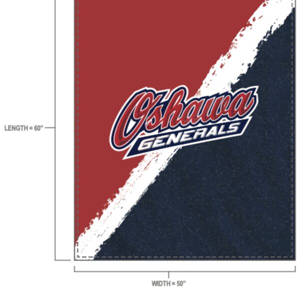 Oshawa Generals Sublimated Fleece Blanket Thumbnail
