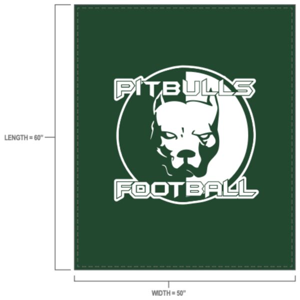 Pitbulls Football Sublimated Fleece Blanket Thumbnail