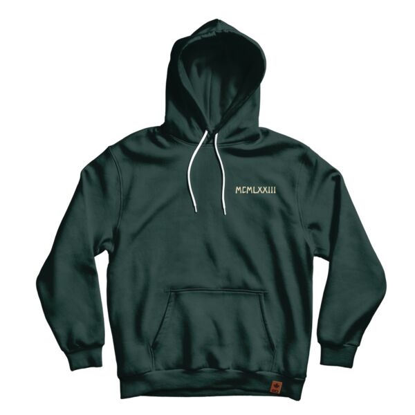 Manitoba Rugby Skull Hoodie Green Youth Thumbnail