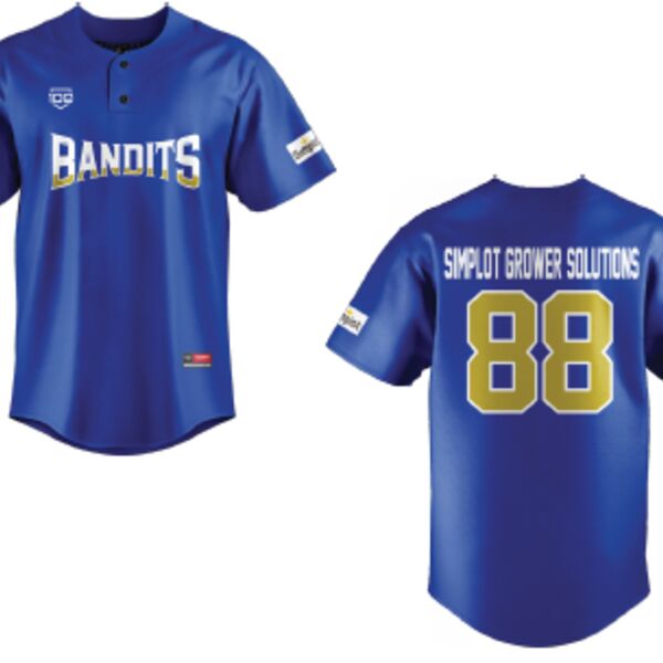 Coaldale Bandits Baseball Jersey - Blue - Adult (Simplot Grower Solutions) Thumbnail