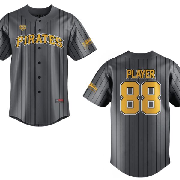 Pirates AA Sublimated Full Button Baseball Jersey - Youth Thumbnail