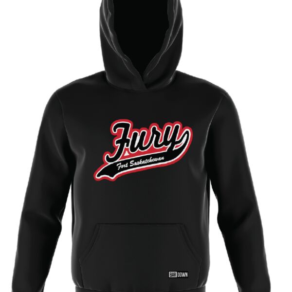 Fort Saskatchewan Fury Cuff Colored Hoodie - Black Thumbnail