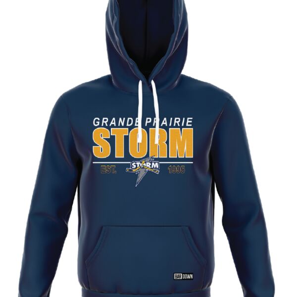 Grande Prairie Storm Cuff Coloured Hoodie Navy Youth Thumbnail