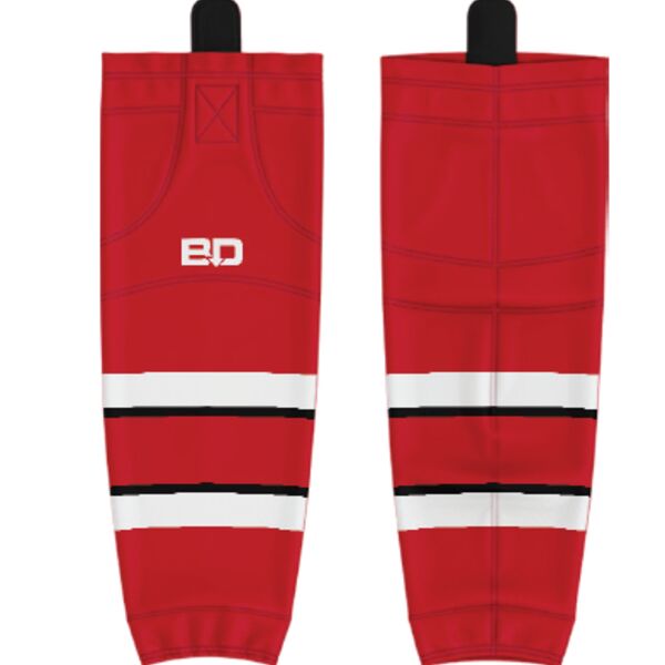 Red Deer Minor Sublimated Hockey Socks Red Thumbnail