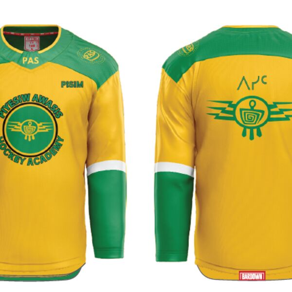 ThunderChild Hockey Academy Pro Collar Sublimated Jersey - Yellow Thumbnail