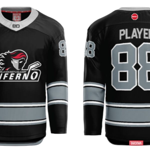 Jr. Inferno-GHC-Sublimated Hockey Jersey with Scoop - H2-Black - Adult Thumbnail