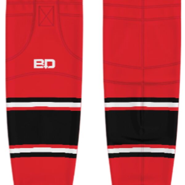 Jr. Inferno-GHC-Sublimated Hockey Socks - H3-Red - Adult Thumbnail