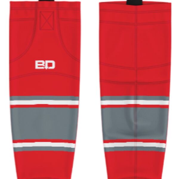 Jr. Inferno-GHC-Sublimated Hockey Socks - H4-Red - Youth Thumbnail