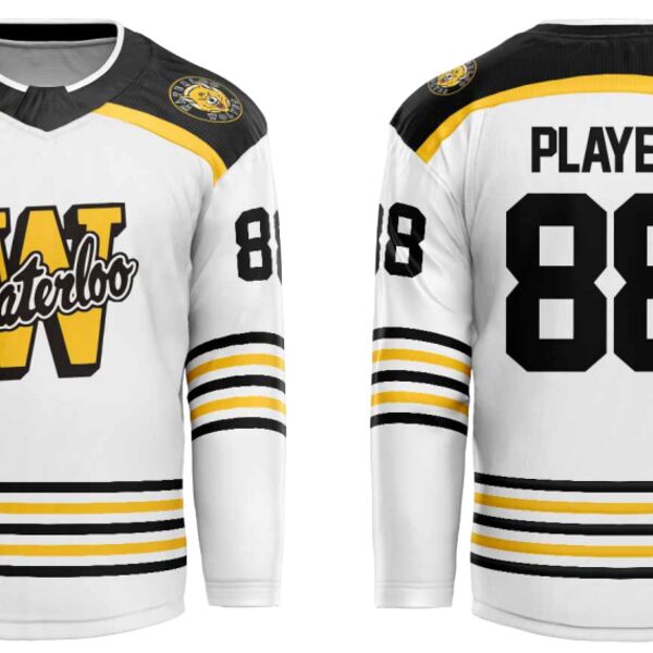 Waterloo Wolves Cut & Sew Hockey Jersey - Youth Thumbnail