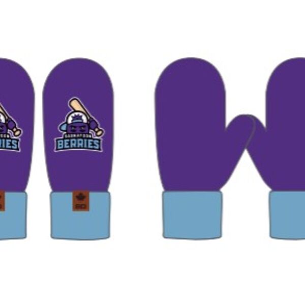 Saskatoon Berries Frosted Berries Mittens Thumbnail