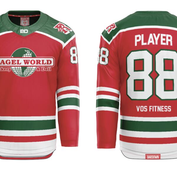 Bagel World Sublimated Hockey Jersey - Youth Thumbnail