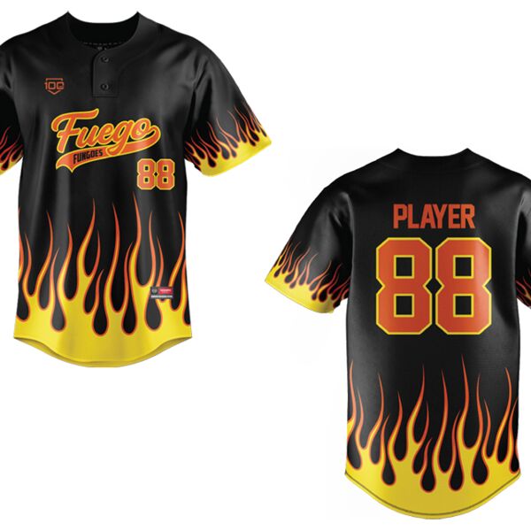 Fuego Sublimated Two Button Baseball Jersey Thumbnail