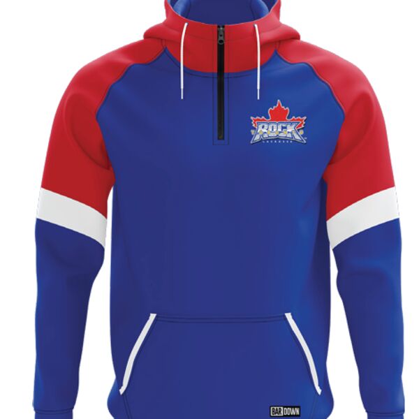Toronto Rock City Colour Block Quarter Zip Raglan Hoodie - Adult Thumbnail