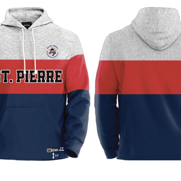 St. Pierre Minor Hockey Tri Color Block Hoodie Thumbnail
