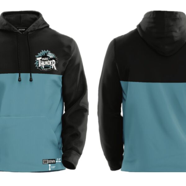 Paris Thunder Ringette Splash Streetwear Hoodie - Youth Thumbnail